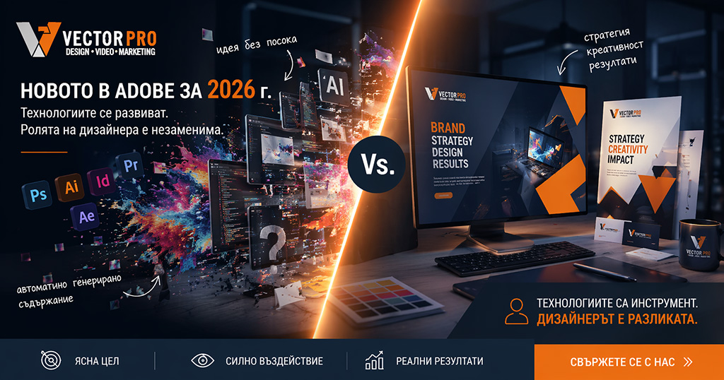 Новото в света и софтуера на Adobe за 2026 г.